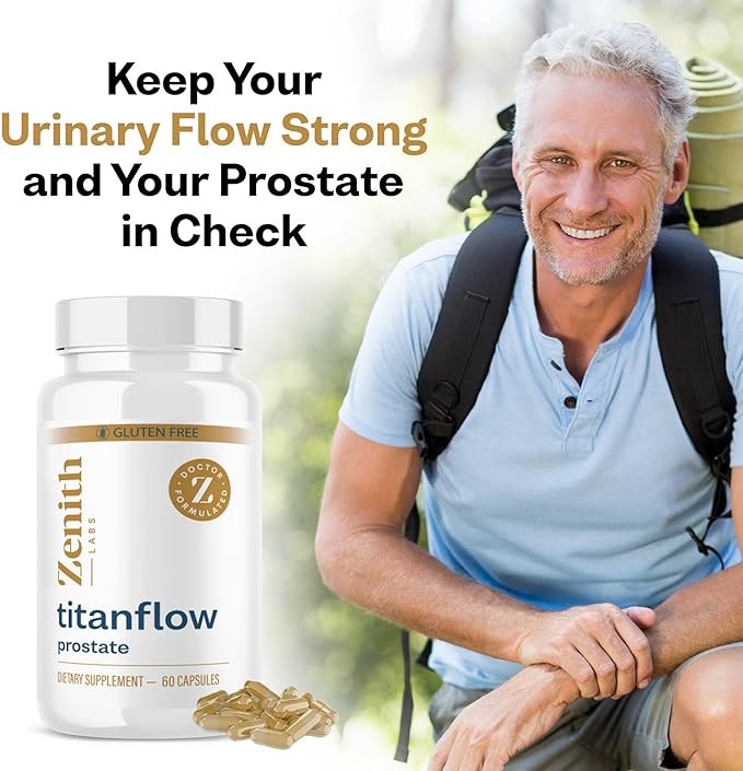 Zenith Labs - TitanFlow - Prostate Supplements for Men - with Pumpkin Seed Oil to Support Urinary and Prostate Health