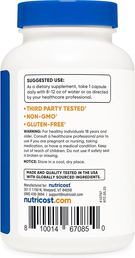 Nutricost Acai Extract 2,200mg, 120 Vegetarian Capsules (Euterpe Oleracea) from 550mg of 4:1 Extract - Non-GMO, Gluten Free