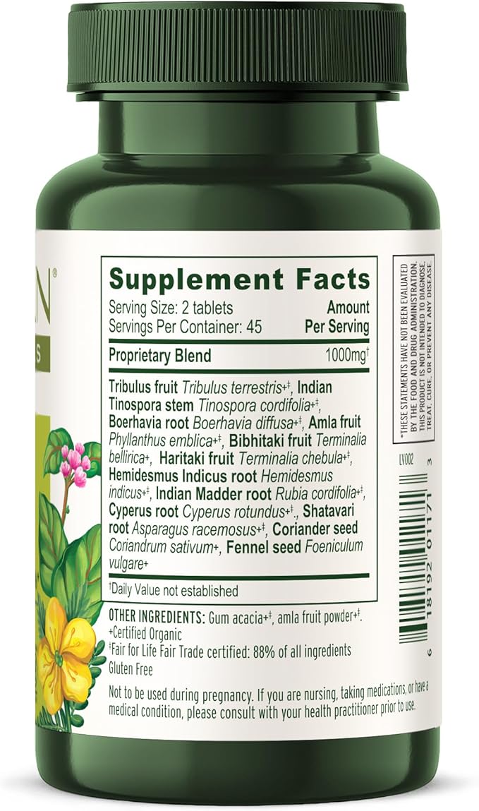 Banyan Botanicals Kidney Formula – Organic Kidney Supplement with Gokshura – Rejuvenating Herbal Blend to Support Kidneys and Urinary Tract Balance* – 90 Tablets – Non-GMO Sustainably Sourced Vegan