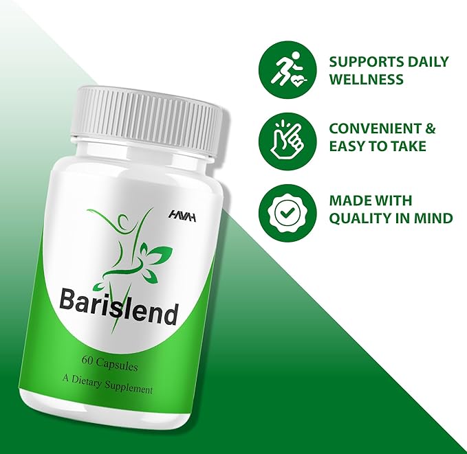 Barislend Capsules Bari Slend Advanced Pills Formula, Barislends Maximum Strength Overall Health & Wellness Support Supplement, Bari Slends Premium Health Management Support Supplement (60 Capsules)