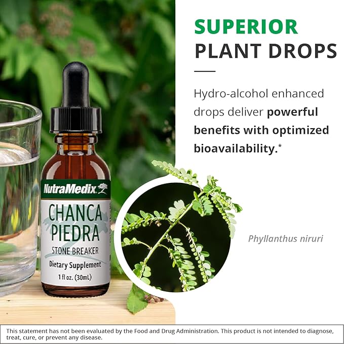 NutraMedix Chanca Piedra Stone Breaker Drops - Liquid Supplement for Kidney and Liver Health, Gallbladder Support & Urinary System Support (1oz / 30ml)