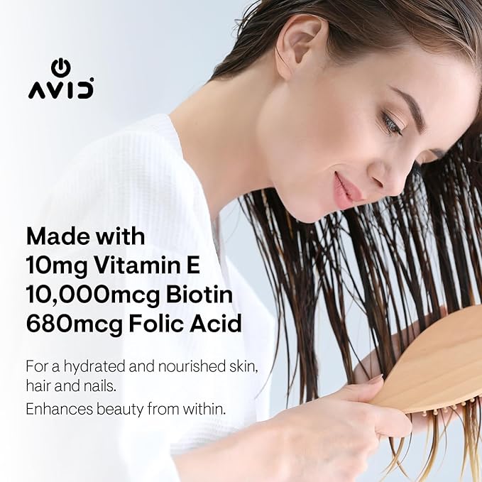 Playboy - Vitamin E + Biotin Oral Strips Supplement (30 Edible Strips) Fast Dissolving Skin, Hair & Nail Growth Supplement with Folic Acid - Strawberry Flavored Beauty Supplements for Women & Men