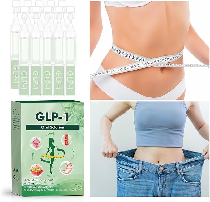 New GLP-1 Oral Solution,GLP-1 Six-in-One Oral Liquid,Natural GLP-1 Drops,GLP Supplement Drop for Women and Men (10 Packs-1 Box)
