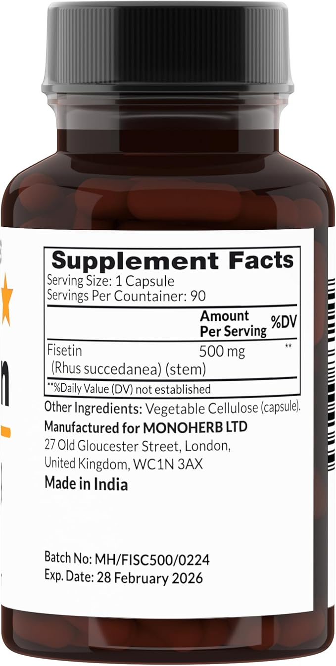 Fisetin 500 mg - 90 Vegetarian Capsules