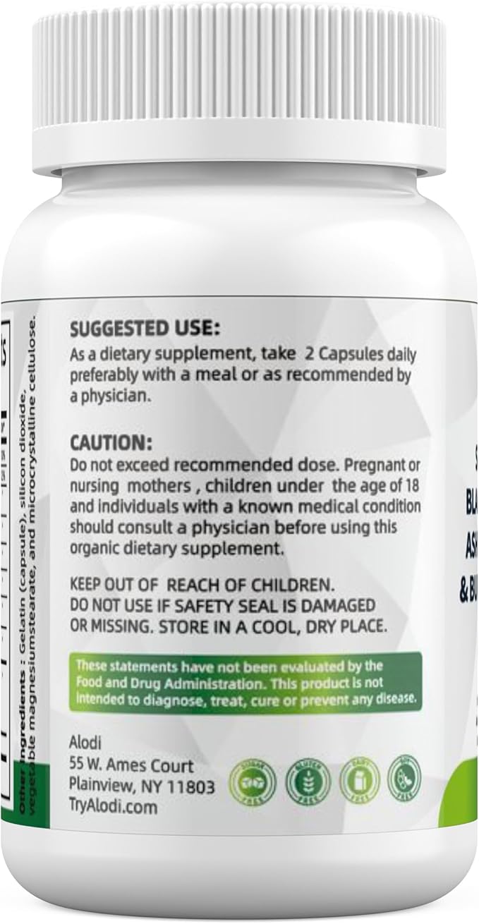 Super Sea Moss Blend - Advanced Formula with Ashwagandha KSM 66, Black Seed Oil, Burdock Root, Bladderwrack, Turmeric, ACV, Ayurveda - Lab Tested, Maximum Potency for Men and Women