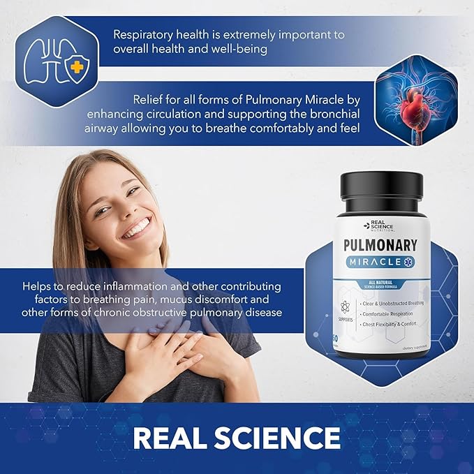 Offers Pulmonary Miracle 3 Pack, COPD Relief for Shortness of Breath, wheezing, and Cough
