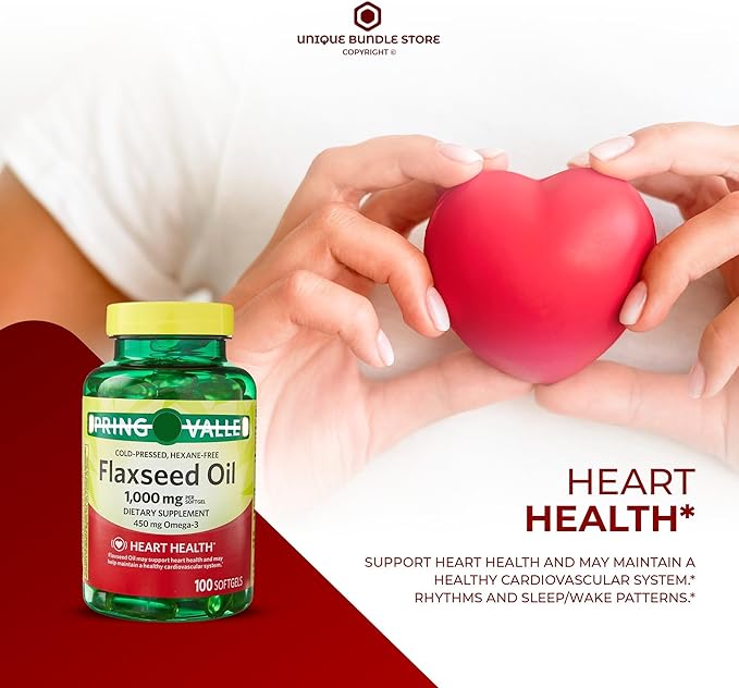 Flaxseed Oil 1000mg, 100 Softgels - Dietary Supplement + 7 Day Pill Organizer Included (Pack of 3)