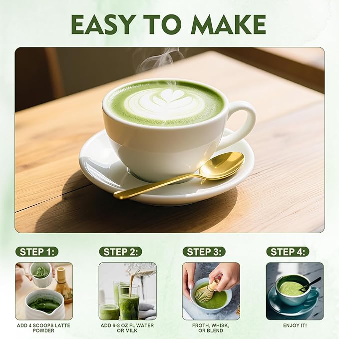 Veltracha Mushroom Matcha Latte, Ceremonial Grade Matcha with Blue Spirulina & Ashwagandha, Adaptogenic Mushrooms Matcha Powder for Focus, Energy, Gut Health & Immunity, 10.58oz