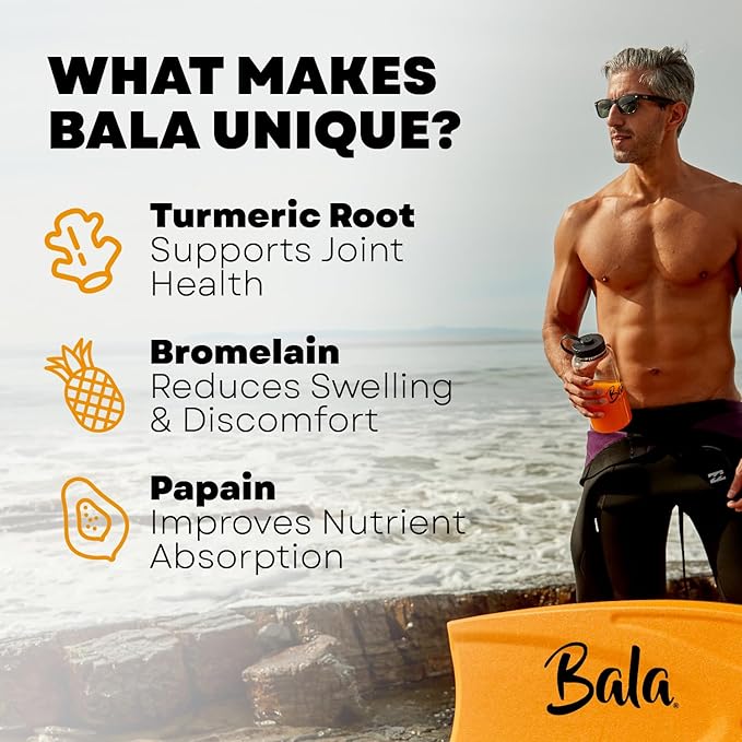 Bala Enzyme Hydration & Sugar-Free Drink Mix - Turmeric, Bromelain, Papain - Immunity, Mobility - Variety Pack 0.25oz (12 Count)