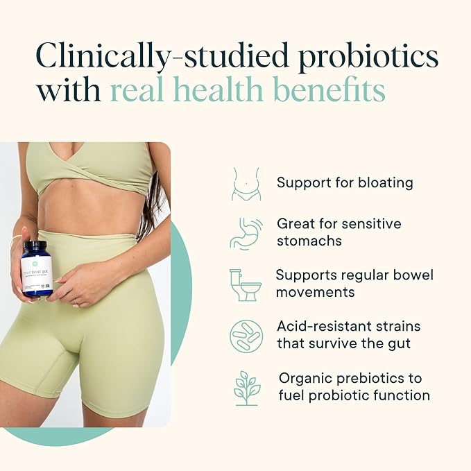 Ora Organic Probiotics with Prebiotics for Digestive Health 16 Billion CFU - Trust Your Gut - Strains - Acidophilus Lactobacillus Breve Bifidum Lactis