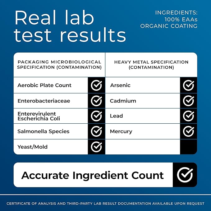 Ultimate 100% Essential Amino Acid Supplement - 3rd Party Tested - 300 Easy-to-Swallow, 1g Coated Tablets - All 9 EAA with 40% Leucine in Optimized BCAA Ratio - Improve Fitness & Performance - Non-GMO
