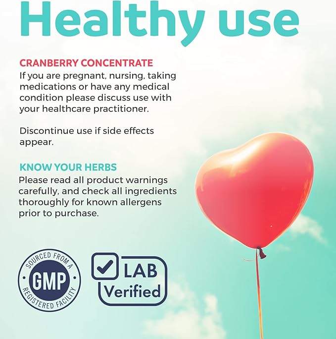 Organic Cranberry Extract Capsules - Super 50X Potency Cranberry Pills for Women to Support Urinary Tract Bladder and Kidney - Vegan Non-GMO USDA Organic & North American Sourced (4 Month Supply)