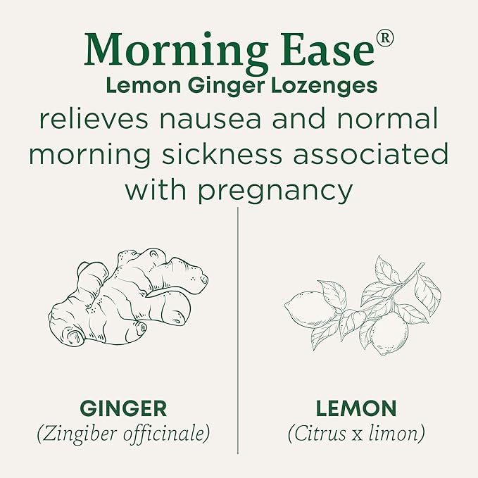 Traditional Medicinals Lozenges, Organic Morning Ease Lemon Ginger, Relieves Nausea & Morning Sickness Associated w/Normal Pregnancy, 30 Individually Wrapped Lozenges