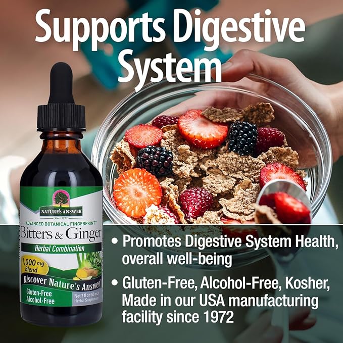 Nature's Answer Alcohol-Free Bitters with Ginger, 2-Fluid Ounces