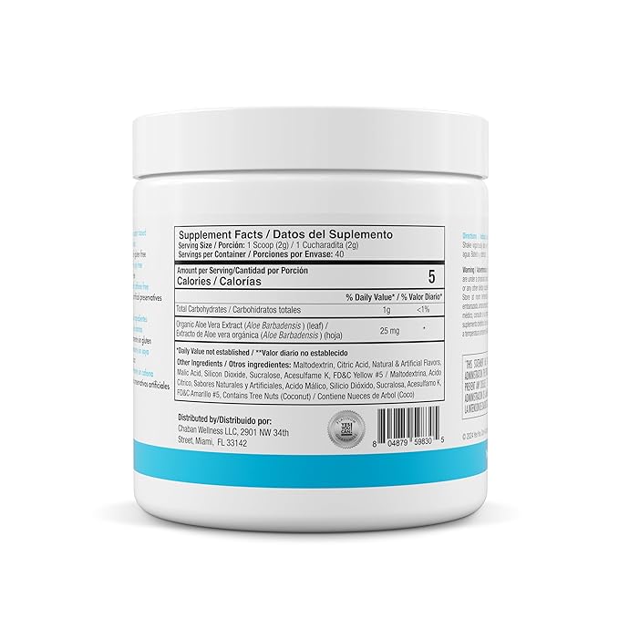 Yes You Can! Organic Aloe Vera Powder Drink Mix - Hydration Booster Infused with Pure Aloe Juice - Delicious Flavors - Made in USA - Antioxidant Rich - Pineapple Flavor - 40 Servings Per Canister (4 Pack)