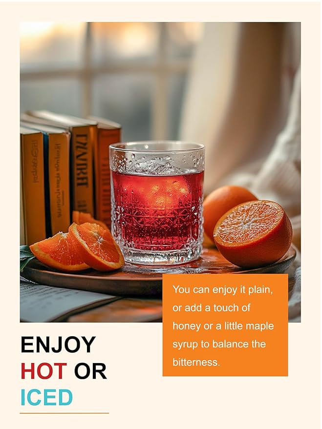 TeeLux Orange Spice Tea, Blended Rosehips with Cinnamon & Hibiscus, Refreshing & Soothing Taste, Caffeine Free, 50 Count