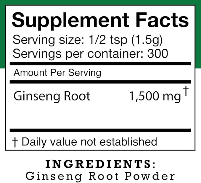 Stakich American Ginseng Root Powder - 1 Pound - Pure (1 Pound)