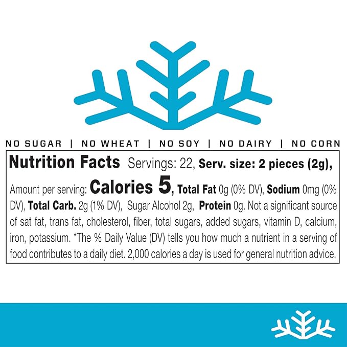 Peppermint KETO Xylitol Candy Chips (6-Pack) - SNØ 1.5oz Tin - Sugar-Free Candy With Only 2 Ingredients | Low Carbs, Diabetic-Friendly, Non-GMO, Vegan, GF & Kosher | Purest candy in the world