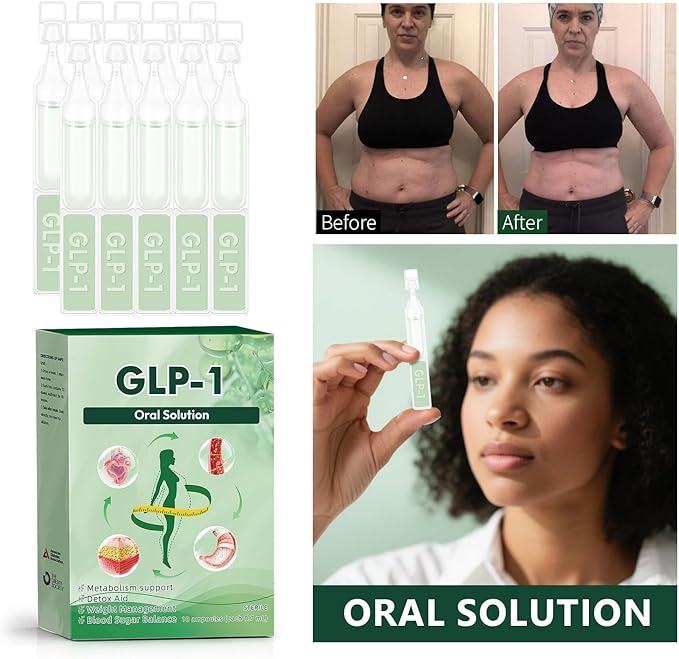 New GLP-1 Oral Solution,GLP-1 Six-in-One Oral Liquid,Natural GLP-1 Drops,GLP Supplement Drop for Women and Men (10 Packs-1 Box)