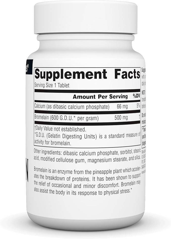 Source Naturals Bromelain 500mg Proteolytic Enzyme Supplement - 60 Tablets