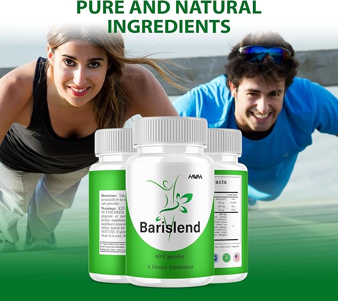 Barislend Capsules Bari Slend Advanced Pills Formula, Barislends Maximum Strength Overall Health & Wellness Support Supplement, Bari Slends Premium Health Management Support Supplement (60 Capsules)