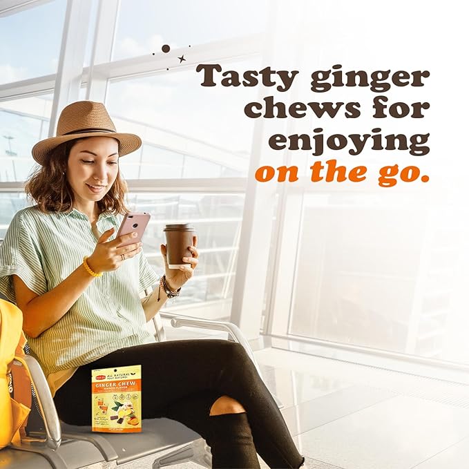 Pocas Ginger Chews, Variety Pack - Mango, Original, and Lemon Ginger Chews, Individually Wrapped Snacks, Ginger Candy Made with Pure Cane Sugar, 3 Oz Ea (3 Piece Set)