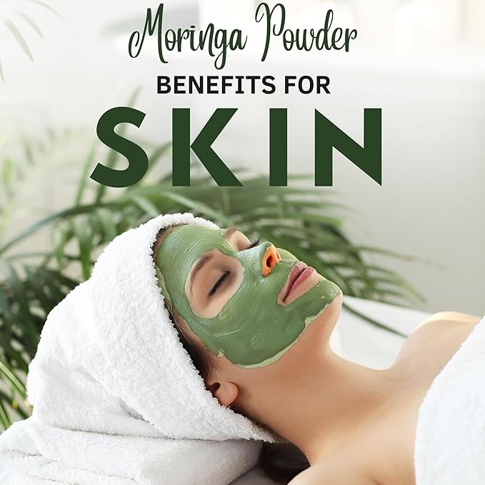 Moringa Powder - 1 lb - Organic Moringa Oleifera - 100% Raw and Pure Moringa Leaf Powder - Great for Drinks, Tea, Smoothies & Recipes - Food-Grade, Vegan, Resealable Stand-Up Bag