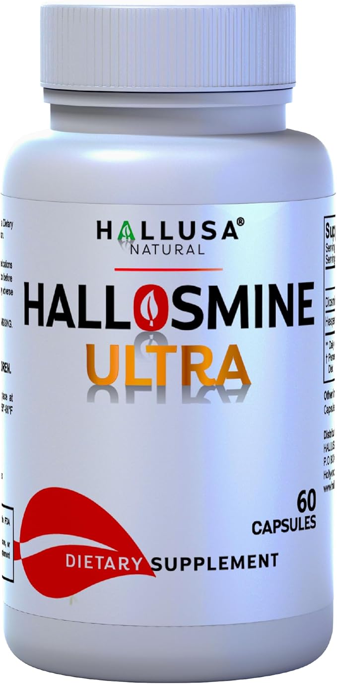 Hallosmine Ultra Diosmin 500mg & Hesperidin 150mg – Heavy Legs, Swelling & Vein - Blood Circulation Supplements, 60 Caps