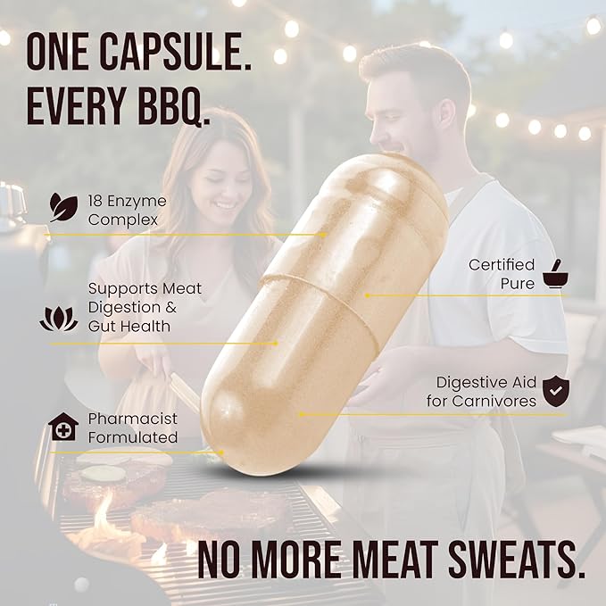 Digestive Enzymes for Carnivores – Pharmacist Formulated Supplement for Meat, Carbs, Fat, Milk and Vegetable Digestion – 8 Week Supply – Made in USA