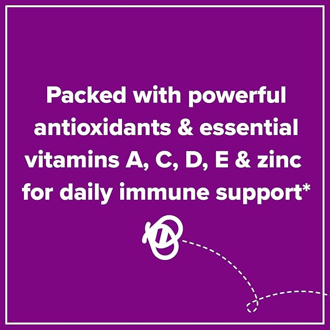 Zarbee’s Elderberry Gummies Daily Immune Support Supplement with Vitamins A C D E & Zinc, Black Elderberry Extract, Natural Berry Flavor, Vegetarian, Gelatin-Free, 60 Count