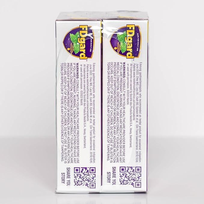 FDgard Gut Health Supplement, Indigestion, Nausea & Bloating, Upset Stomach, 72 Capsules