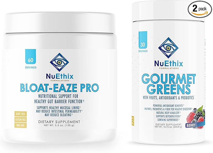 NuEthix Formulations Gourmet Greens and Bloat-Eaze Pro Bundle