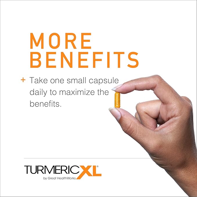 OmegaXL TurmericXL Natural Joint Support Supplement 250mg Turmeric Extract Delivers 45x More Curcumin - High Absorption, Gluten-Free – 30 Veggie Capsules