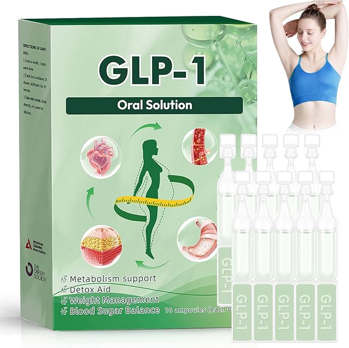 New GLP-1 Oral Solution,GLP-1 Six-in-One Oral Liquid,Natural GLP-1 Drops,GLP Supplement Drop for Women and Men (10 Packs-1 Box)