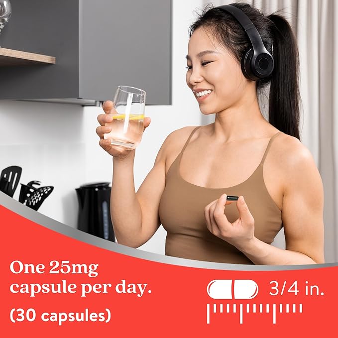 Iron Supplement 25mg – Clinically Proven to Increase Iron & Energy Levels – Gentle, Non-Constipating, Highly Absorbed – 30 Capsules