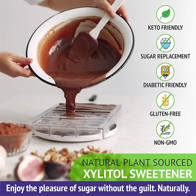 Xlear XyloSweet Plant Sourced Xylitol Sweetener - Pure Natural Sugar Substitute, Granules, Non-GMO, Gluten-Free, 1 Pound Bag (Pack of 1)
