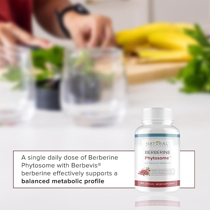 Berberine Phytosome with Berbevis, 550mg Enhanced Absorption Supplement for Metabolic Support & Heart Health, Highly Bioavailable Berberine Complex, Gluten-Free, Non-GMO, 90 Vegetarian Capsules