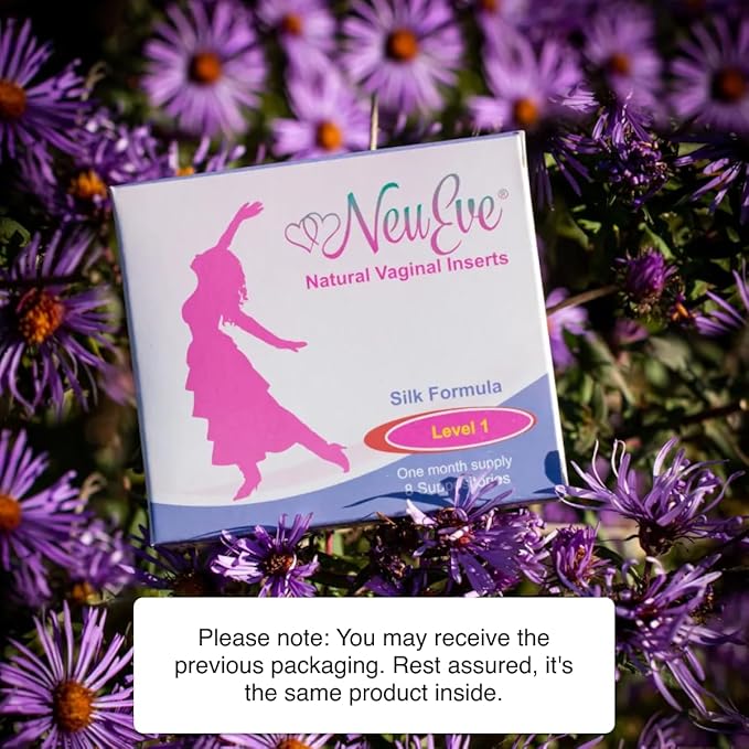 NeuEve Silk Age 55+ Vaginal Suppositories for Menopause Relief, Vaginal Dryness, Irritation & Itching, with All-Natural Ingredients, Phase 1 | 8 Count | 1-Month Supply