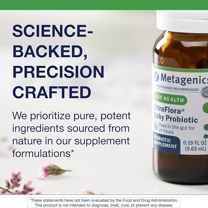 Metagenics UltraFlora Baby Probiotic - Baby Probiotic Drop - for Babies & Young Children - Kids Probiotics - with Bifidobacterium Animalis SSP. Lactis & Lactobacillus Rhamnosus GG - 0.19 fl oz