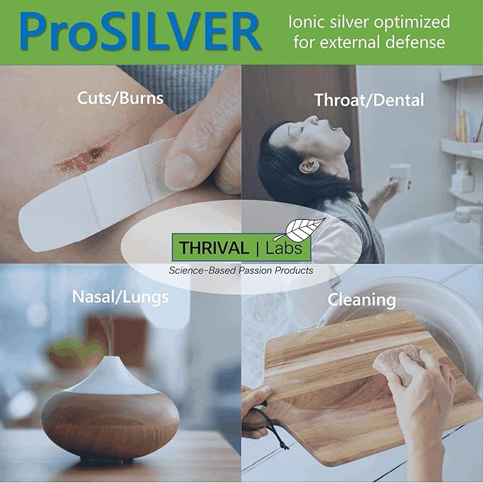 Ionic Colloidal Silver Liquid Dropper 20 PPM 4oz Inmune Support Plata Coloidal Drops for Immunity Bio Active