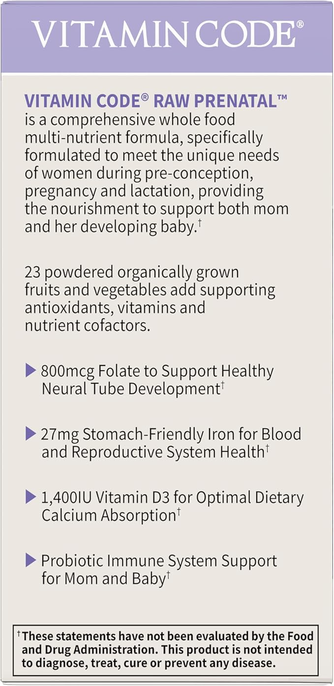 Garden Of Life, Raw Vitamin Code Prenatal 90 Organic, 90 Count