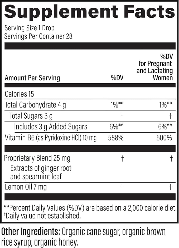 UpSpring Stomach Settle for Moms Drops for Occasional Morning Sickness with Ginger, Lemon, Spearmint, and B6. Individually Wrapped Drops, 28 Ct(Packaging May Vary)