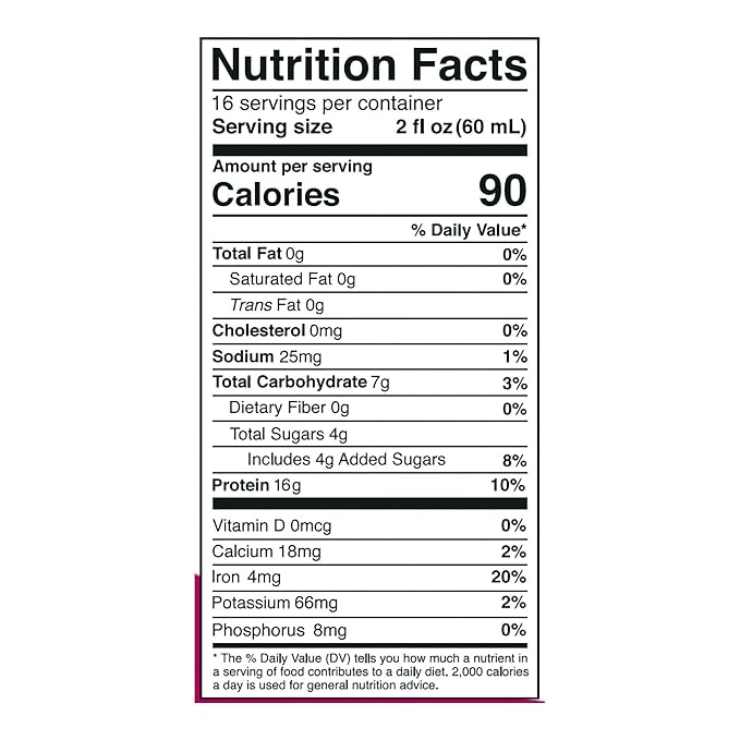 Protein Drink, 16g Protein Per 2oz Shot, 32 fl oz Carton, Berry, Collagen and Whey Drink, No Artificial Sweeteners