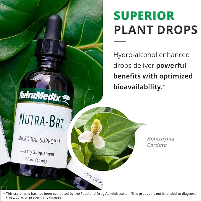 NutraMedix Nutra-BRT - Immune Support Supplement + Herbal Extract - Huacapurana Bark + Houttuynia Leaf Herbal Supplements for Immune Defense - (4 oz)