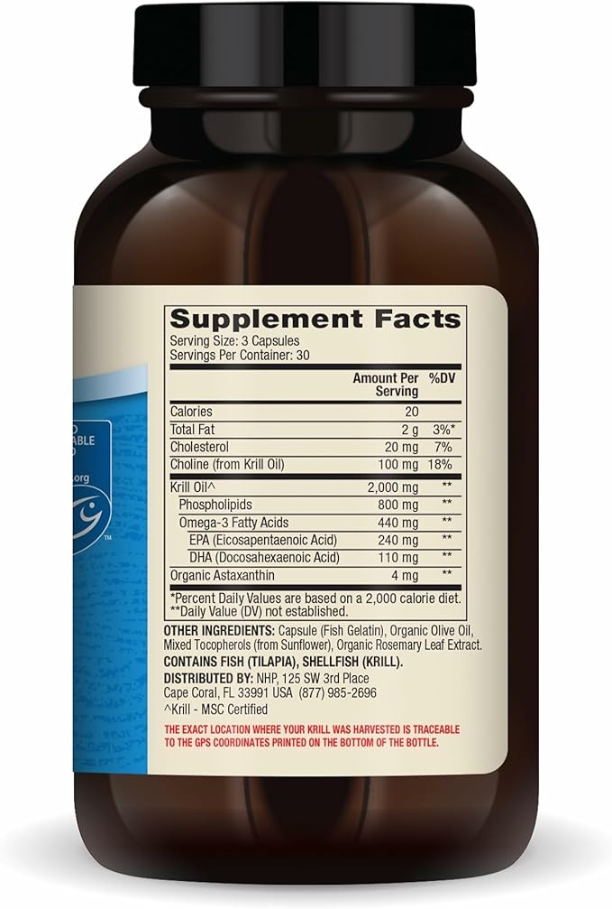 Dr. Mercola Antarctic Krill Oil Double Strength - 2,000 mg - Omega-3 Supplement with EPA & DHA - Supports Brain, Heart, Joint & Immune Health - GMO-Free & Gluten-Free - 270 Capsules (90 Servings)