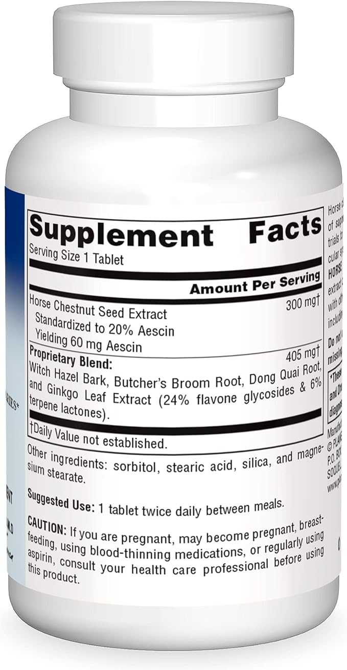 Planetary Herbals Horse Chestnut Vein Strength, Supports The Integrity of The Veins and Capillaries*, 705 mg - 42 Tablets