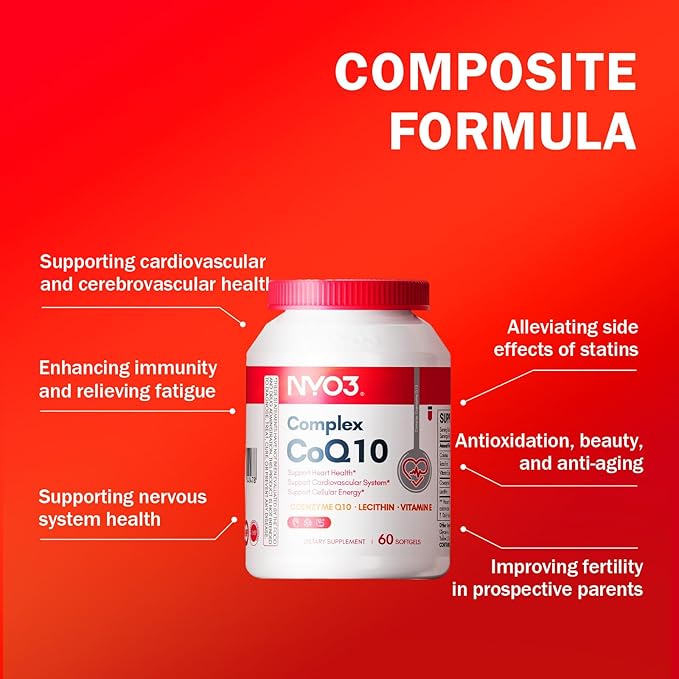 CoQ10 200mg with Lecithin and Vitamins E, Ultra High Absorption, Antioxidant for Heart Health & Energy Production, High Coenzyme Q10 Content, Gluten Free, Non-GMO, 60 Days Supply