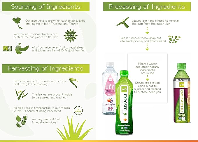ALO Aloe Vera Juice Drink | CRISP - Pomegranate + Cranberry | 16.9 fl oz, Pack of 12 | Plant-Based Drink with Real Aloe Pulp