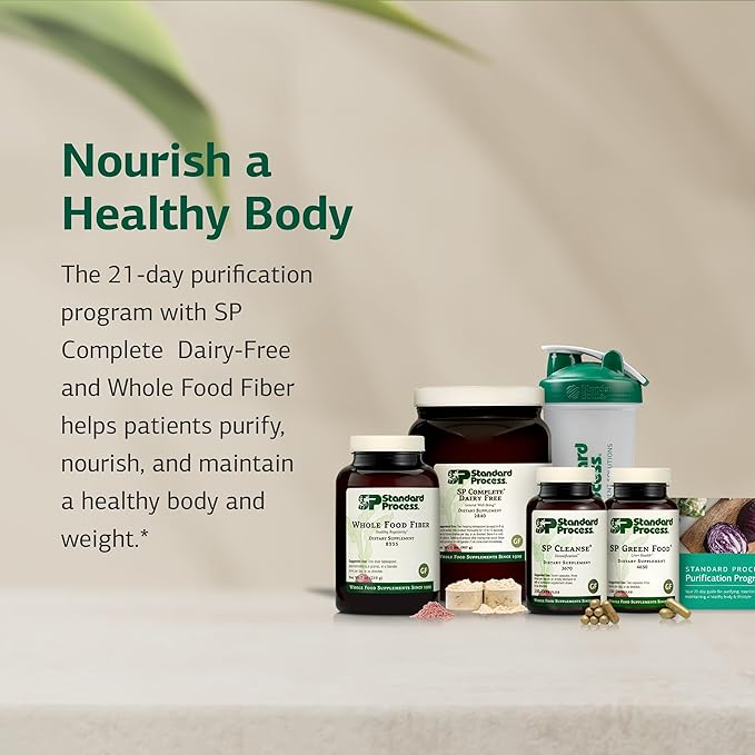 Standard Process Purification Product Kit with SP Complete Dairy Free and Whole Food Fiber - Whole-Body Detox Program - Includes Guide - Vegan, Gluten-Free & Non-Dairy - 21-Day Kit