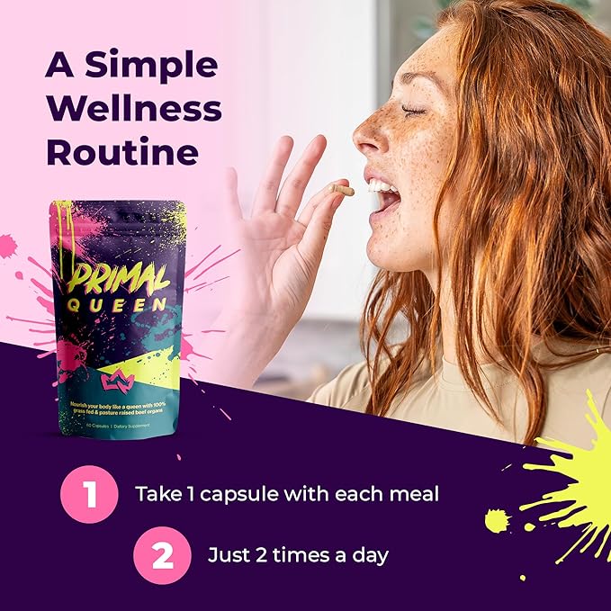 Female-Optimized Beef Organ Superfood Supplement (Beef Liver, Kidney, Heart, & 3 More) - 100% Grass Fed, Pasture Raised Cattle - Balance Hormones, Energy, & More for Women (Pack of 3)